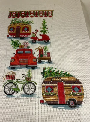 * Alice Peterson 4266 Antique Travel Stocking