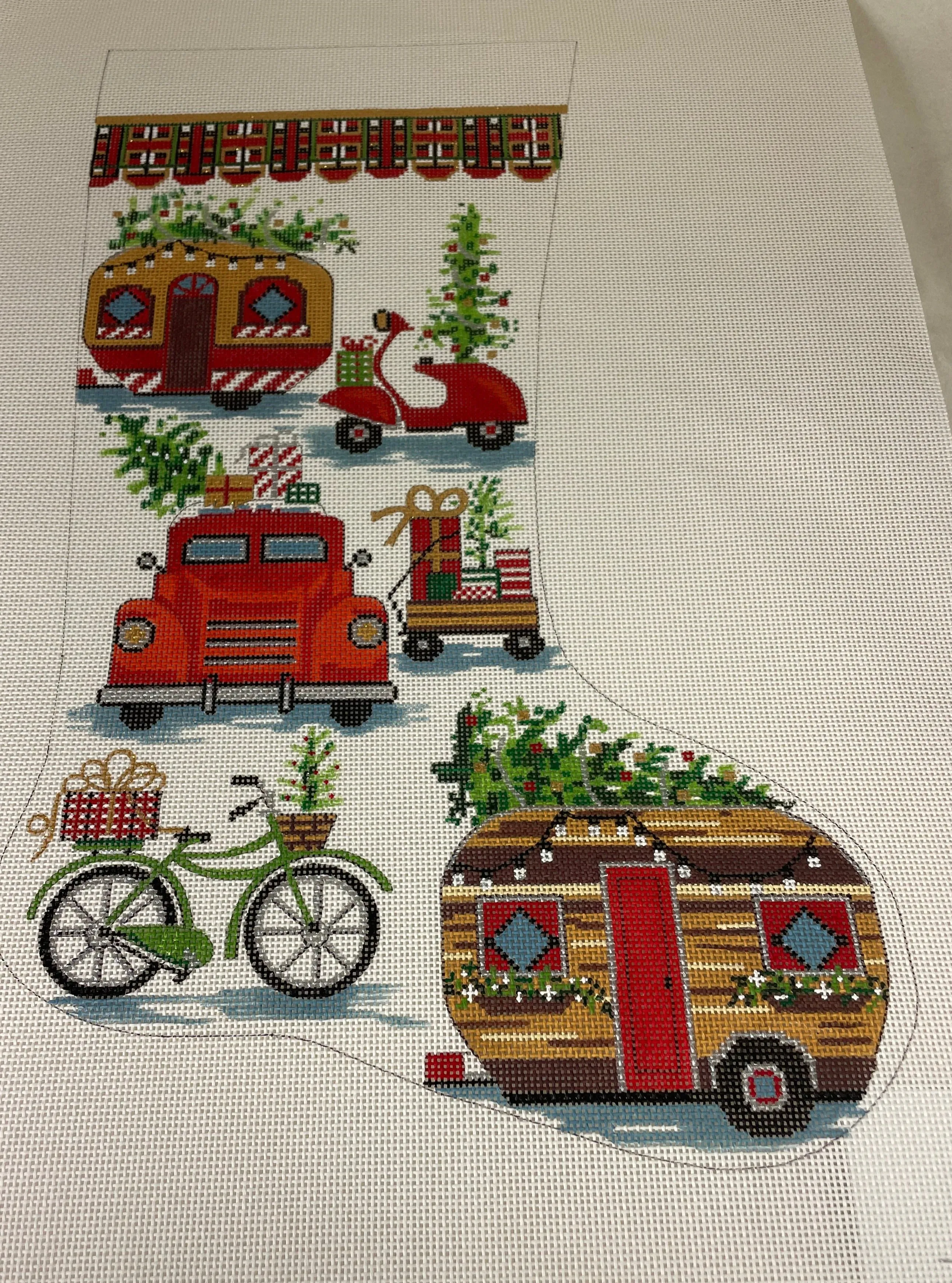 * Alice Peterson 4266 Antique Travel Stocking