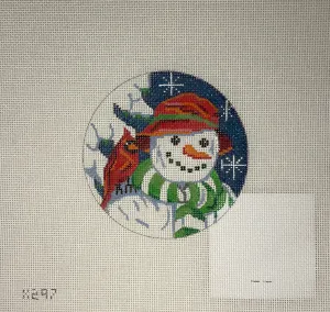 * Alice Peterson X297 Snowman and Cardinal Ornament