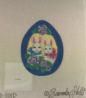 * Brenda Stofft Design B301D Sugar Egg with Rabbits