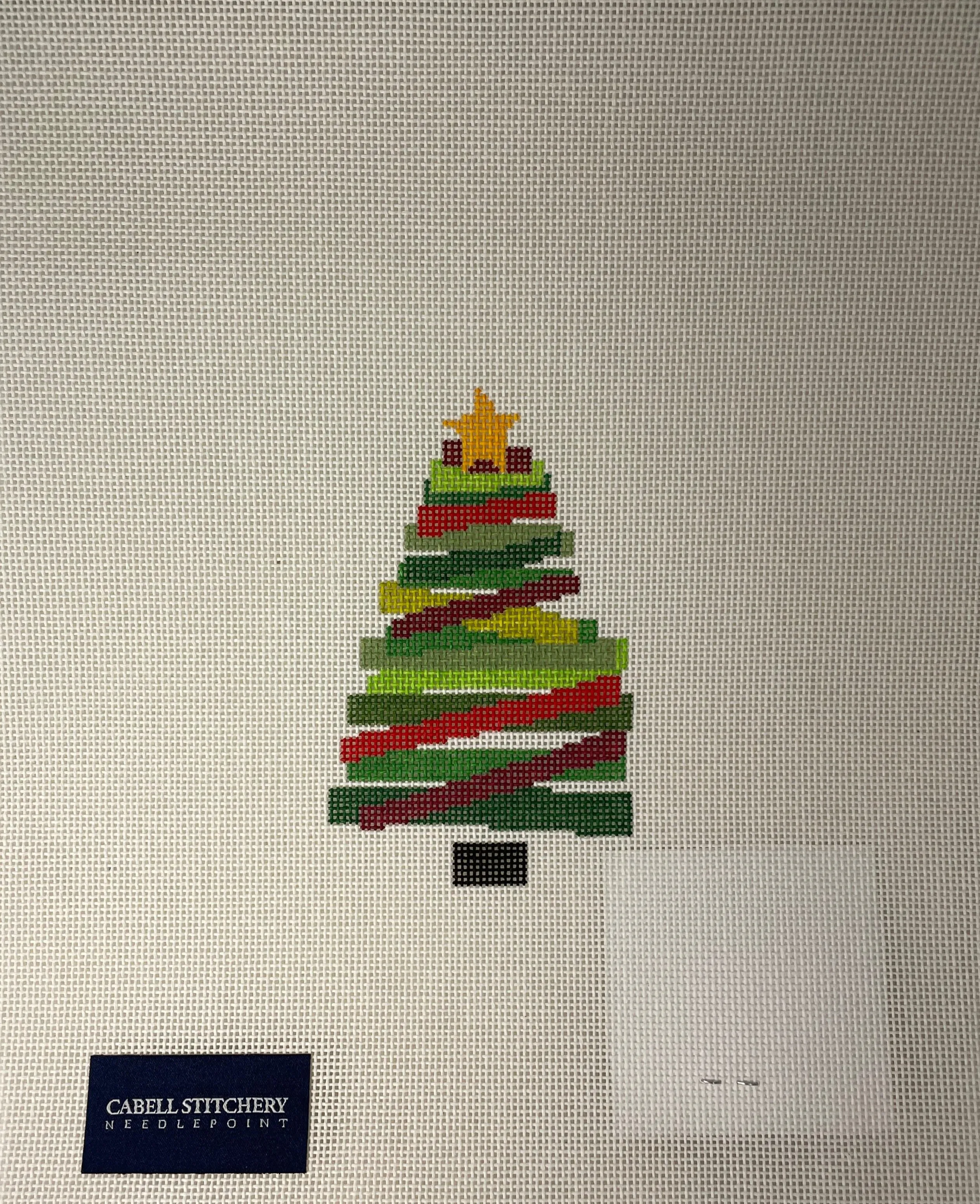 * Cabell Stitchery CS02 Stackable Collection 4.5" Tree- Holiday Colors