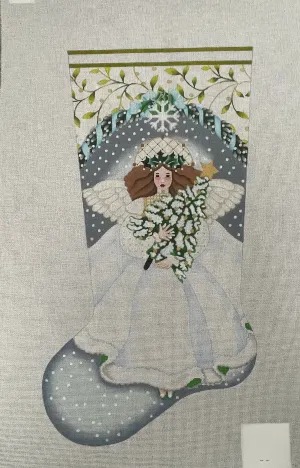 * Melissa Shirley 1830 Winter White Angel Stocking- 18m