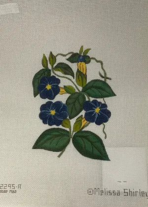 * Melissa Shirley 2295A Blue Flowers- Turtle Bag