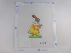 * MM Designs Needlepoint W9 Bunny in a Yellow Dress