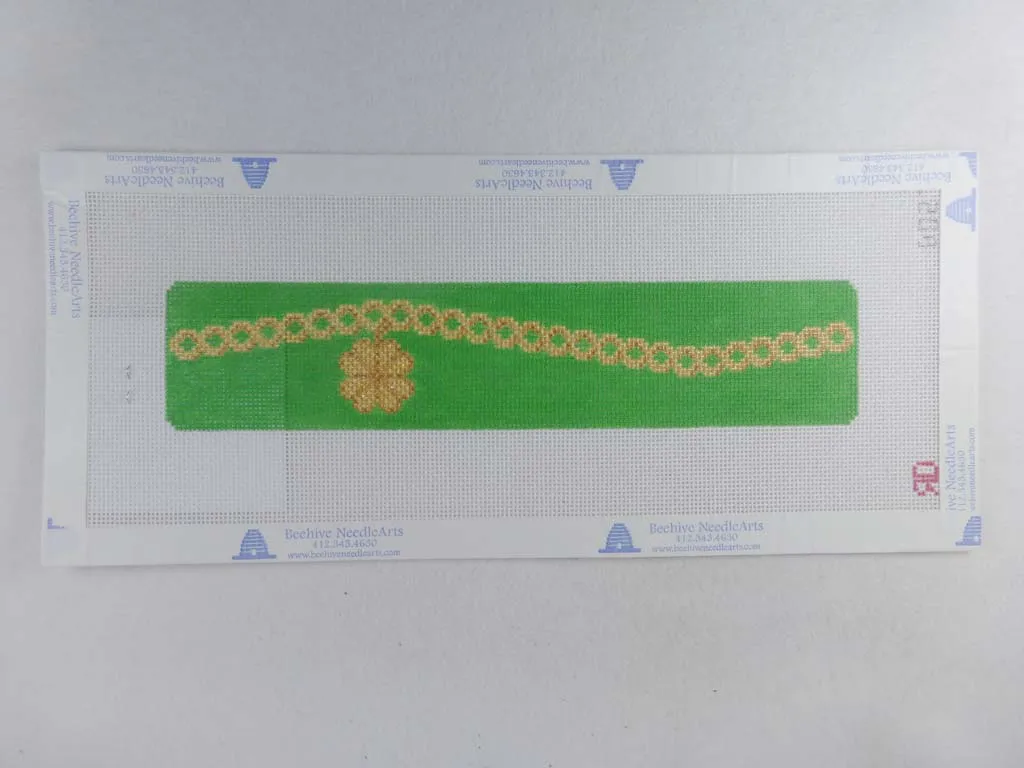 * Rachel Donley Needlepoint RD BO27 Shamrock Charm Cuff