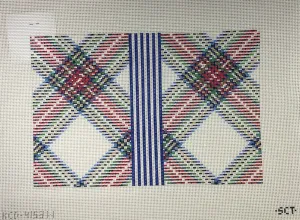 * SCT Designs KCD4153W Tartan Plaid Clutch-White