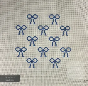 * SilverStitch Needlepoint 34S Bow- Blue