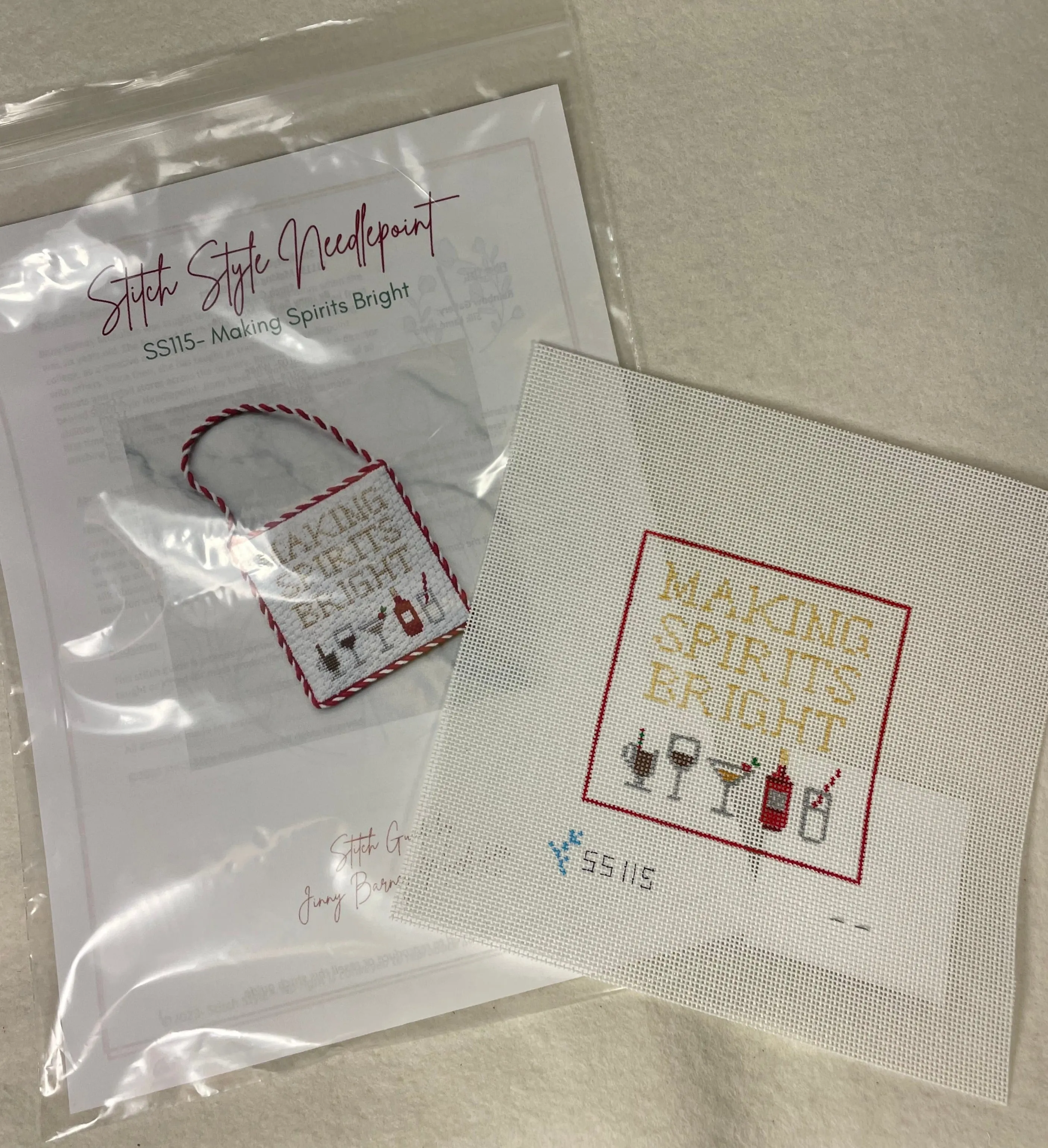 * Stitch Style SS115 Making Spirits Bright- Stitch Guide by Jinny McAuliffe