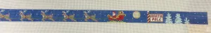 * Susan Roberts Needlepoint 0346 Rudolph and Reindeer Sleigh Belt, 18m