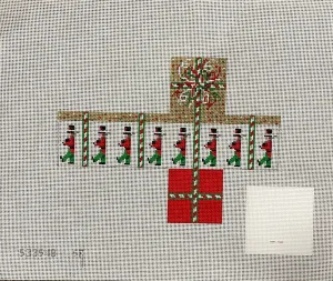 * Susan Roberts Needlepoint Designs 5335-18 Marching Soldiers and Confetti / 2in Cube Box