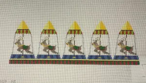 * Susan Roberts Needlepoint MH5509 Reindeer 3D Bell