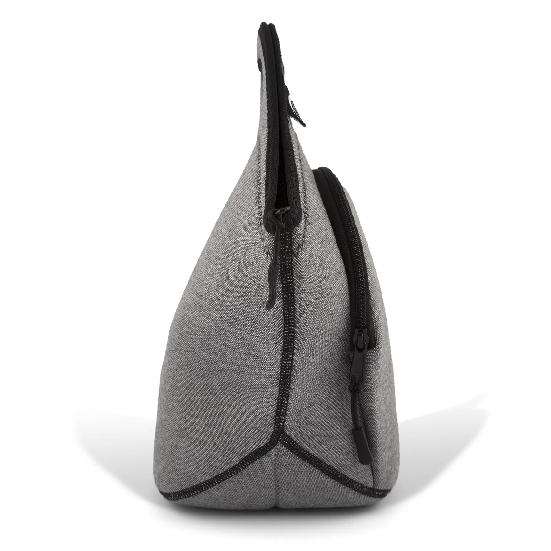 13.5" Cotton Lunch Bag Darkgray/Black