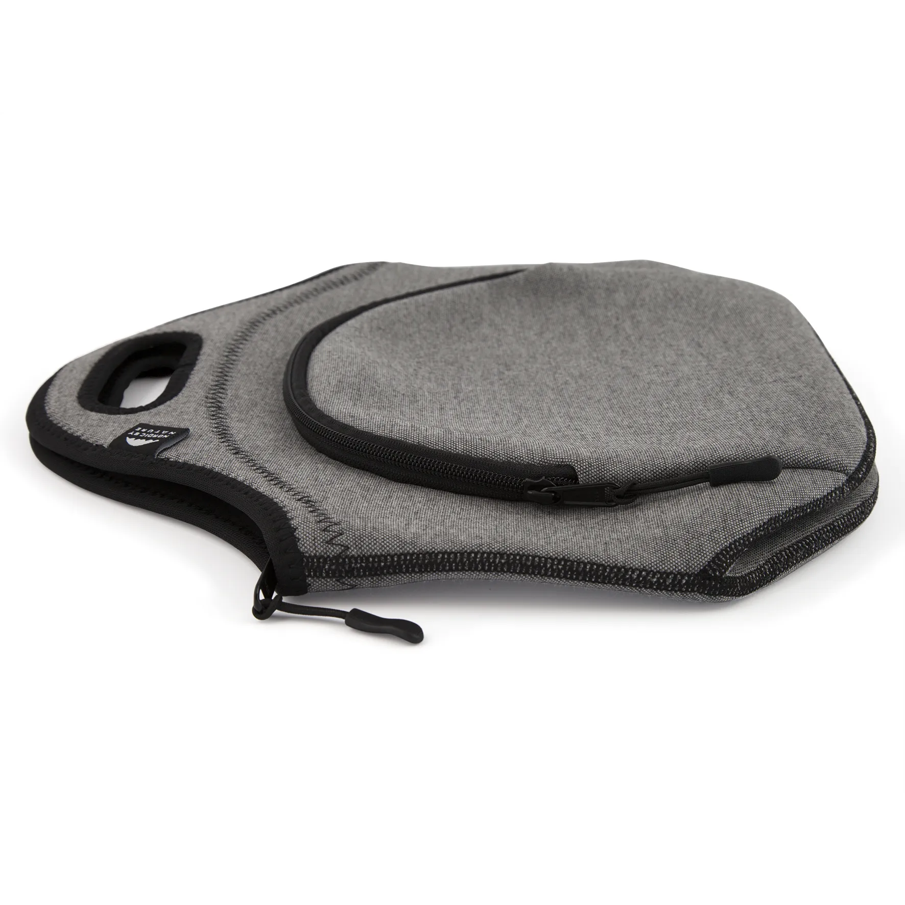 13.5" Cotton Lunch Bag Darkgray/Black