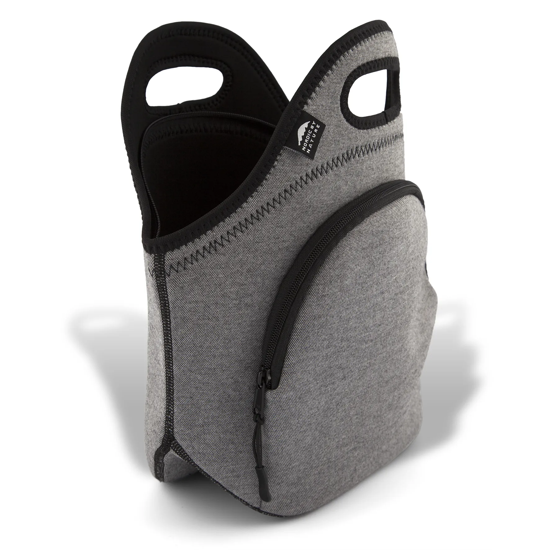 13.5" Cotton Lunch Bag Darkgray/Black