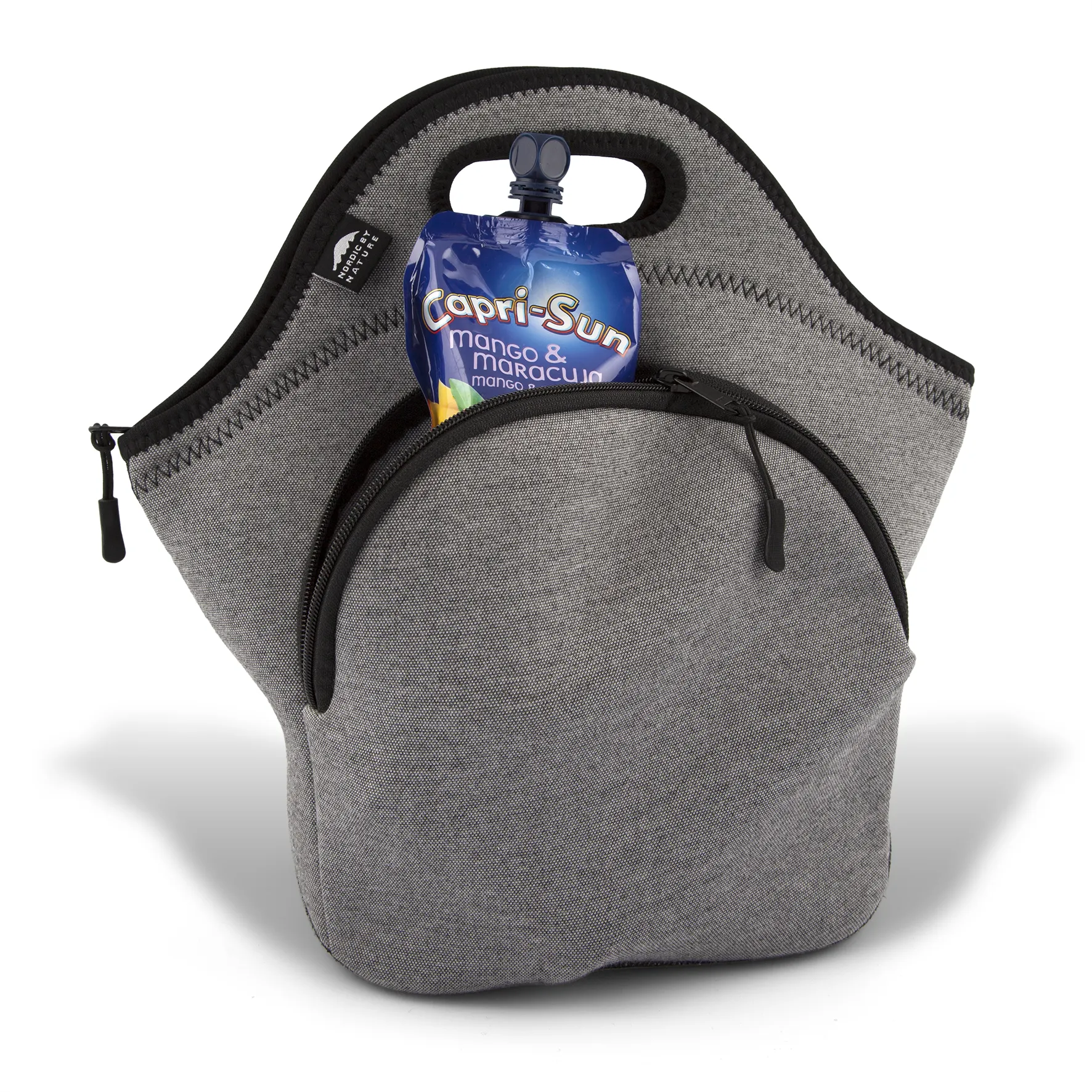 13.5" Cotton Lunch Bag Darkgray/Black