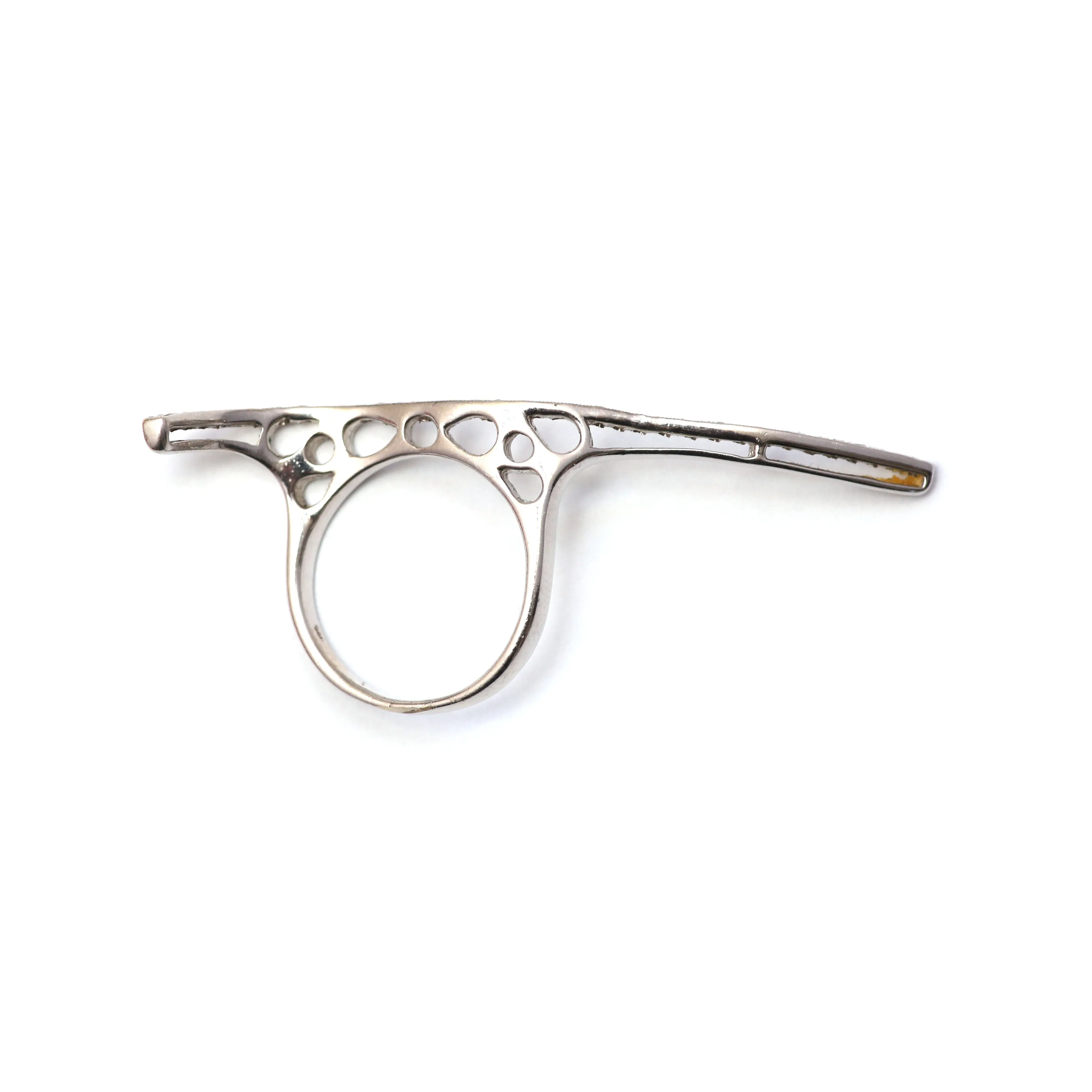 14k Diamond Squiggle Ring