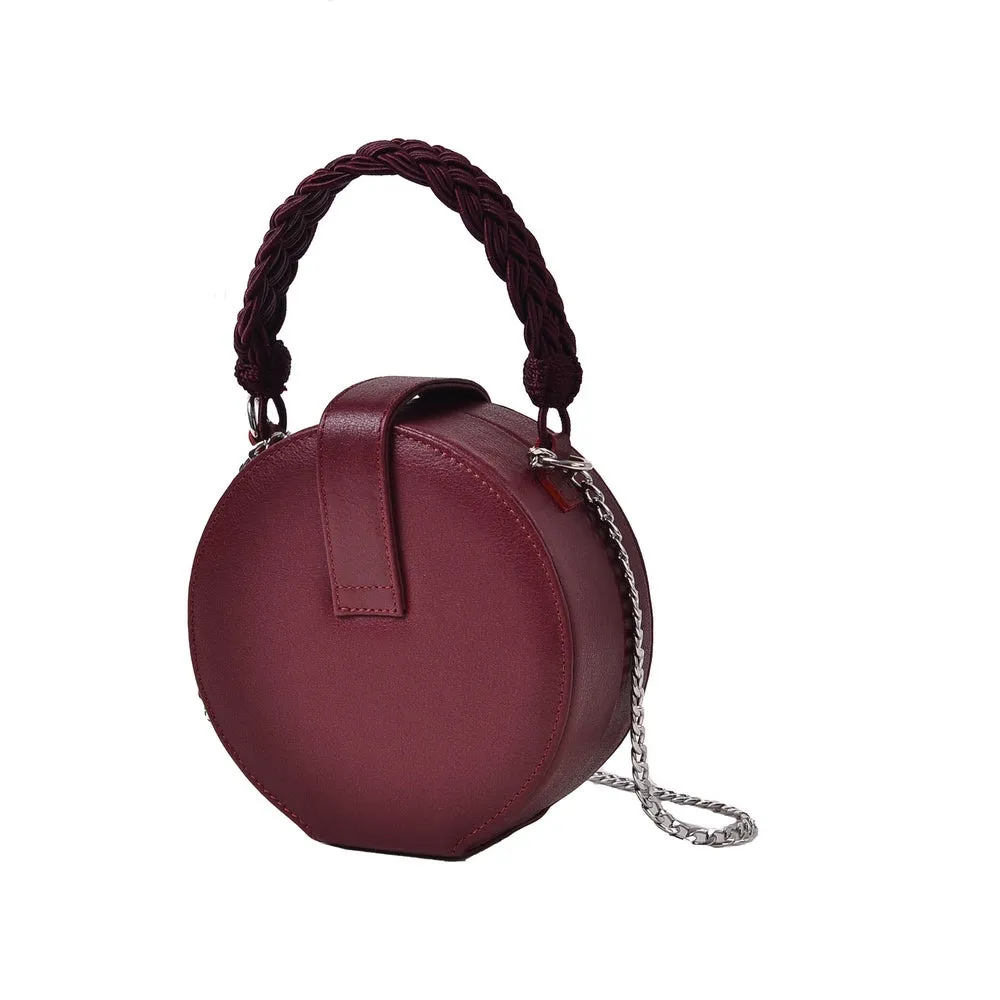 1928 Dara Round Bag - Burgundy