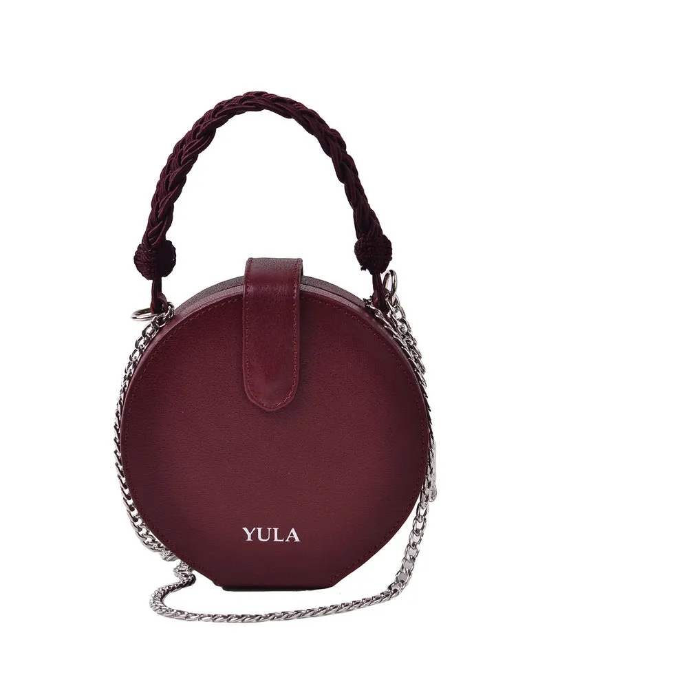 1928 Dara Round Bag - Burgundy