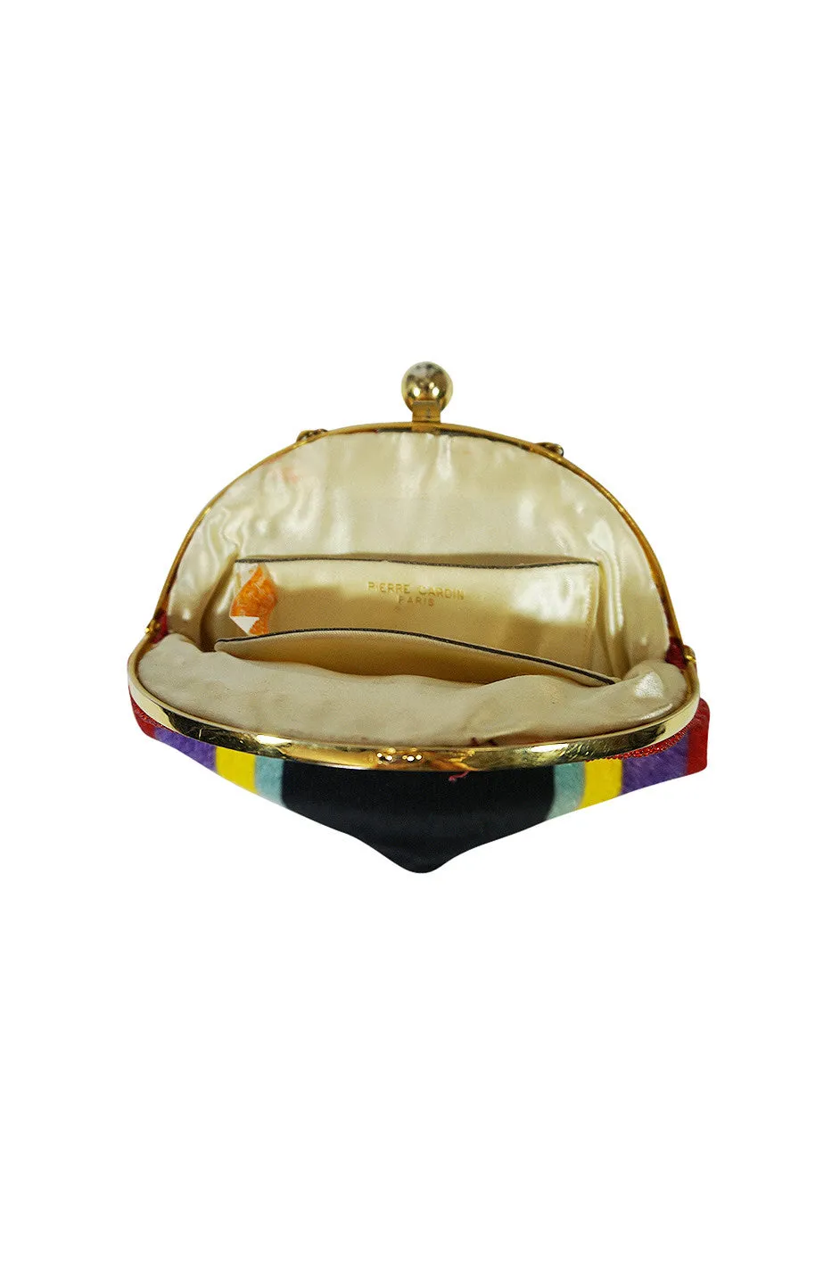 1960s Fully Beaded Rainbow Pierre Cardin Bag Clutch