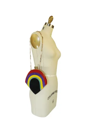 1960s Fully Beaded Rainbow Pierre Cardin Bag Clutch
