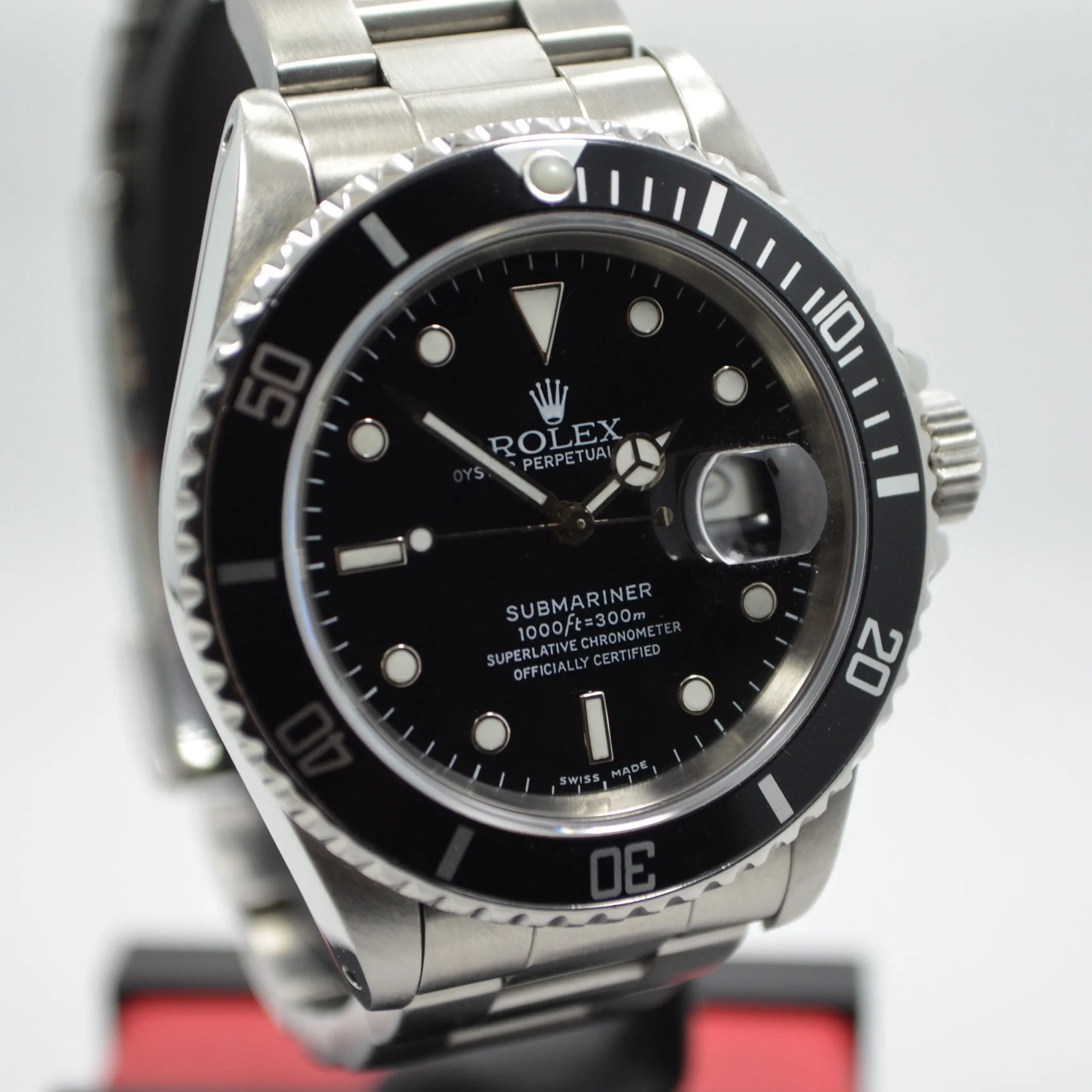 1989 Rolex Submariner 16610 Stainless Steel "L" Serial Automatic Wristwatch