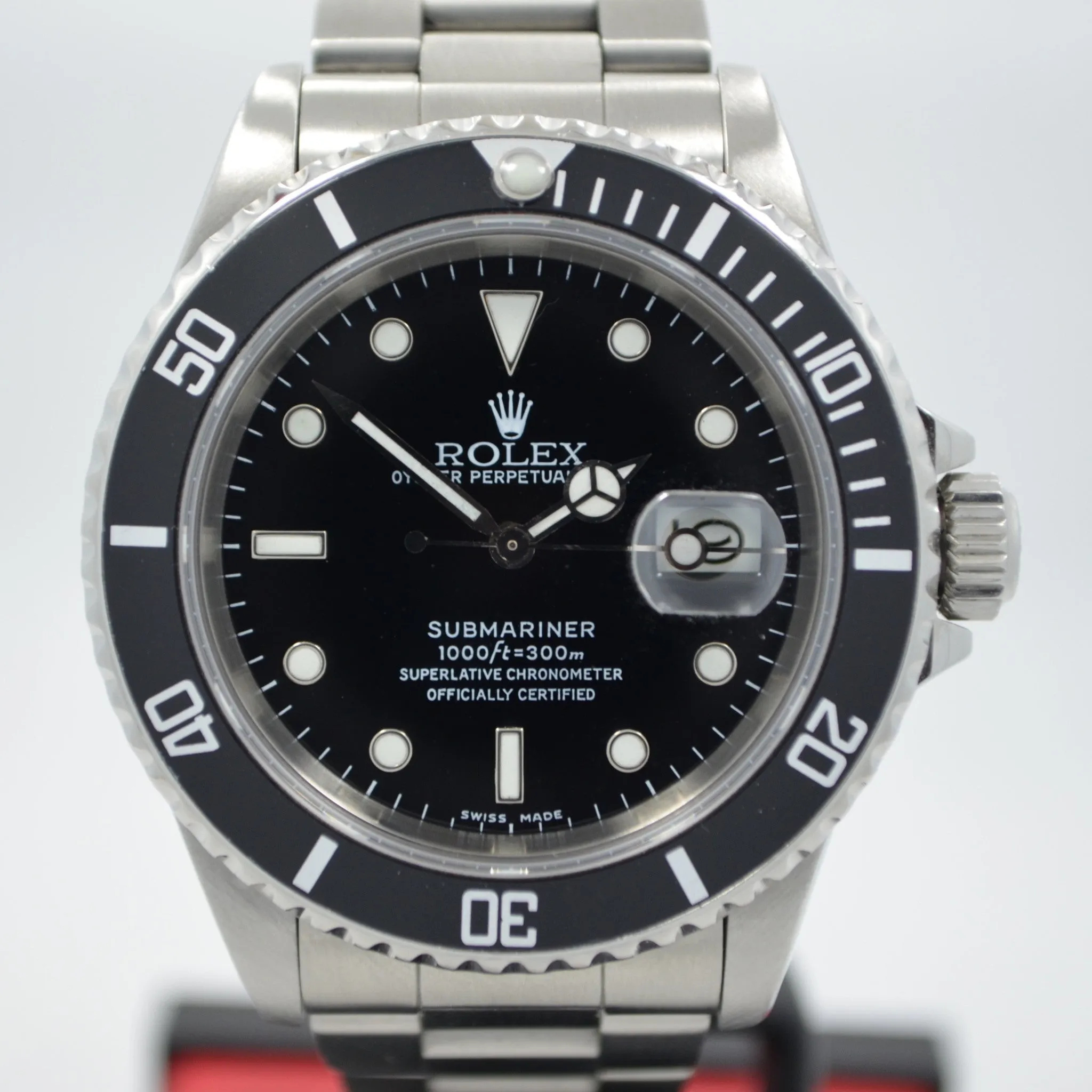 1989 Rolex Submariner 16610 Stainless Steel "L" Serial Automatic Wristwatch