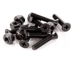 1" Black Phillips Complete Mounting Hardware - 50 Full Packaged Sets
