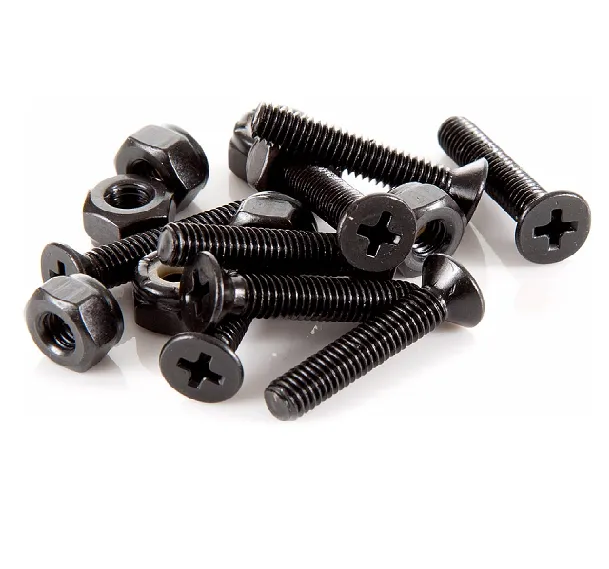 1" Black Phillips Complete Mounting Hardware - 50 Full Packaged Sets