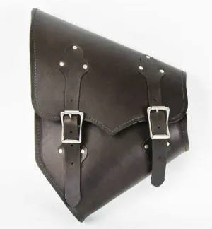 2000-2025 Harley Softail Saddle Bag Black Leather Stainless Steel Chopper MRC