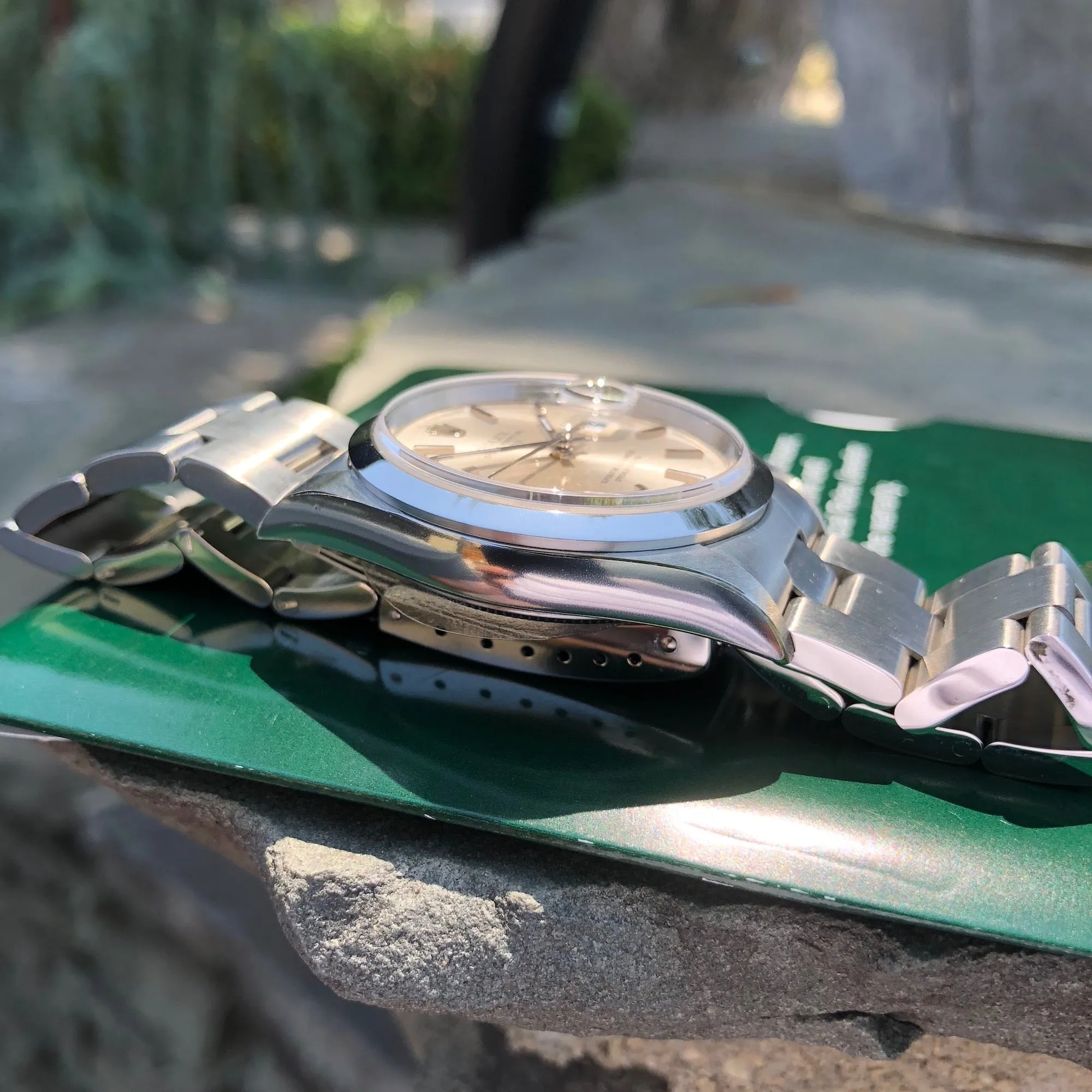 2005 Rolex Date 15200 Oyster Perpetual Stainless Steel Silver Date Automatic Wristwatch Box & Papers