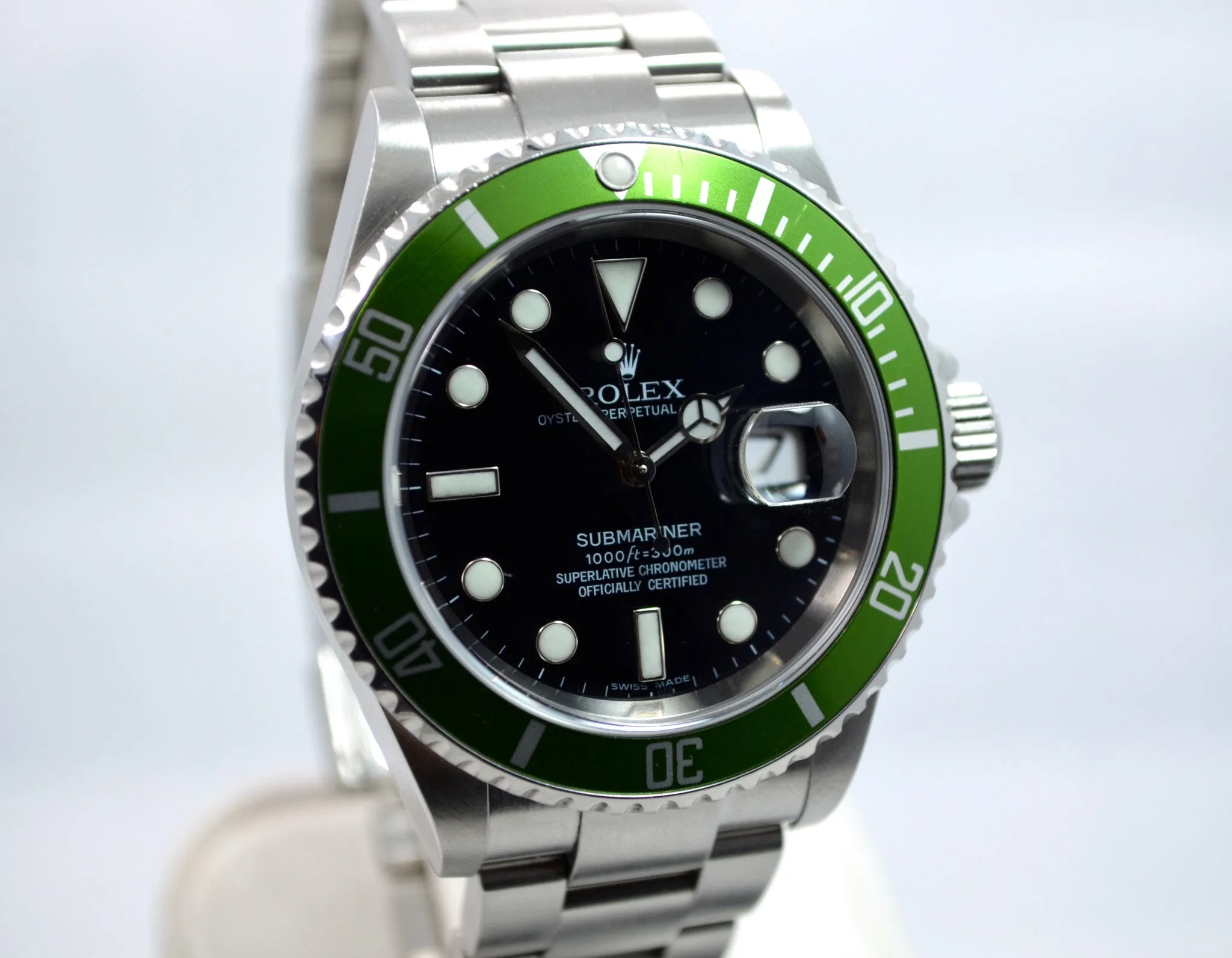2007 Rolex Submariner 16610LV 50th Anniversary Green "Z" Serial Steel Watch