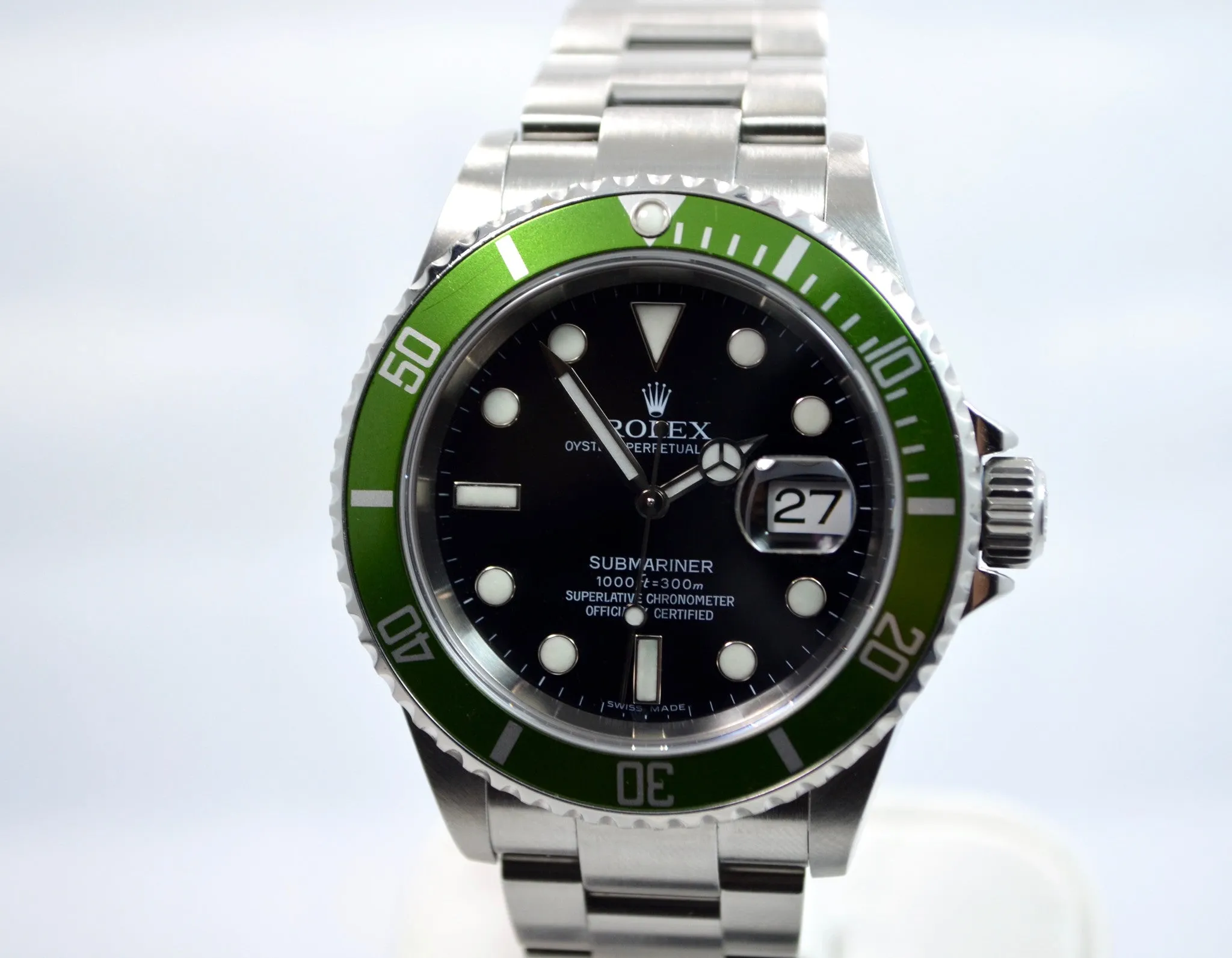 2007 Rolex Submariner 16610LV 50th Anniversary Green "Z" Serial Steel Watch