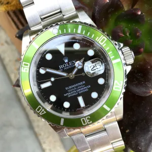 2007 Rolex Submariner 16610LV 50th Anniversary Green "Z" Serial Steel Watch