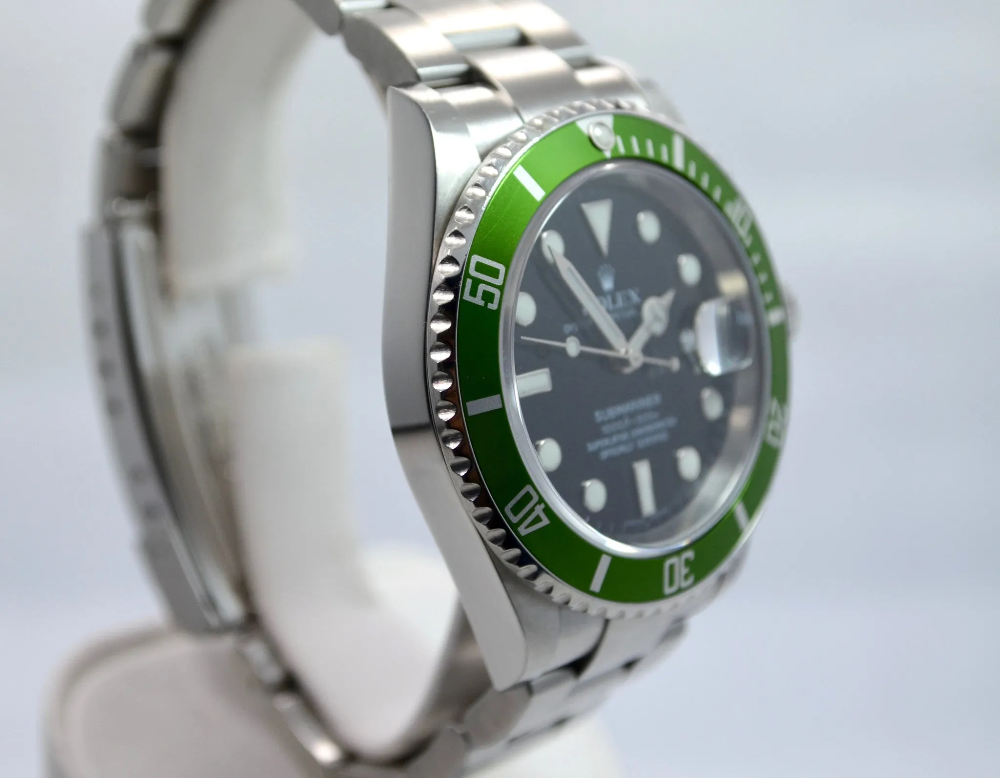 2007 Rolex Submariner 16610LV 50th Anniversary Green "Z" Serial Steel Watch