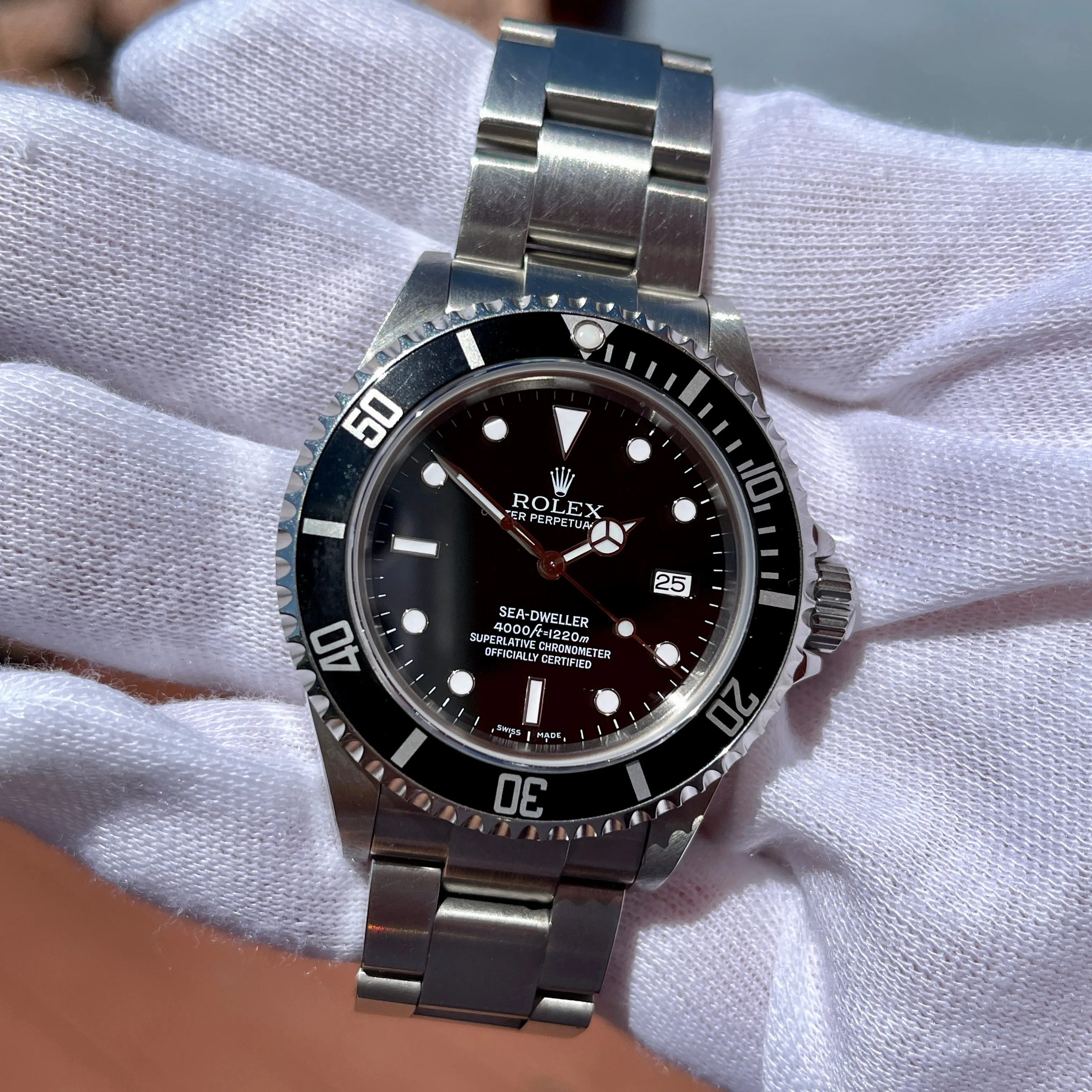 2008 Rolex Sea Dweller 16600 T Stainless Steel Oyster Automatic Wristwatch Box Papers