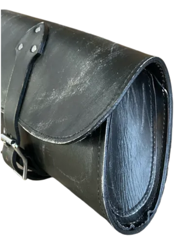 2015-2021 Indian Scout Bobber Swing Arm Saddle Bag Black Distressed Leather MRC