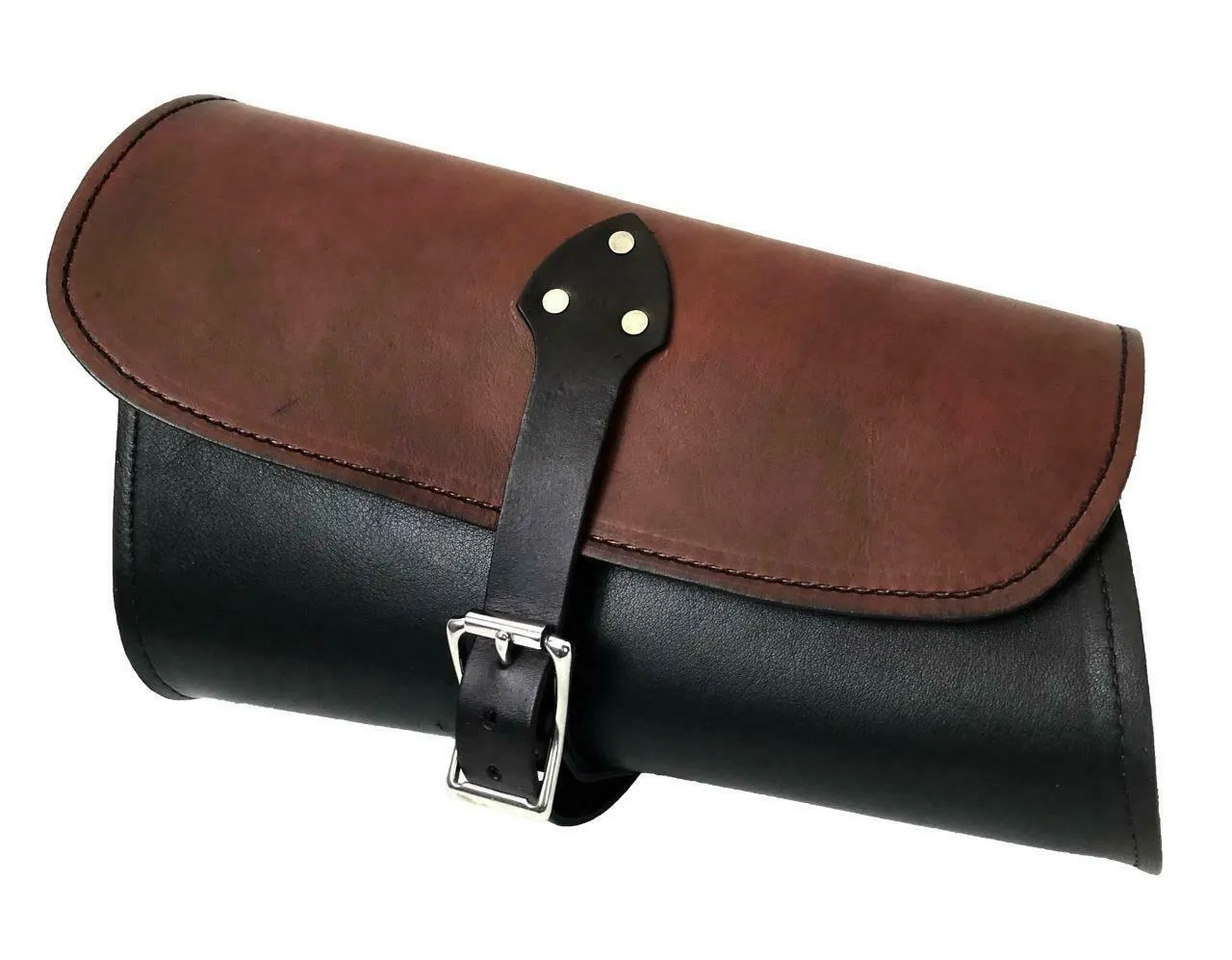2015-2024 Indian Scout & Bobber Swing Arm Saddle Bag Black & Brown Leather MRC