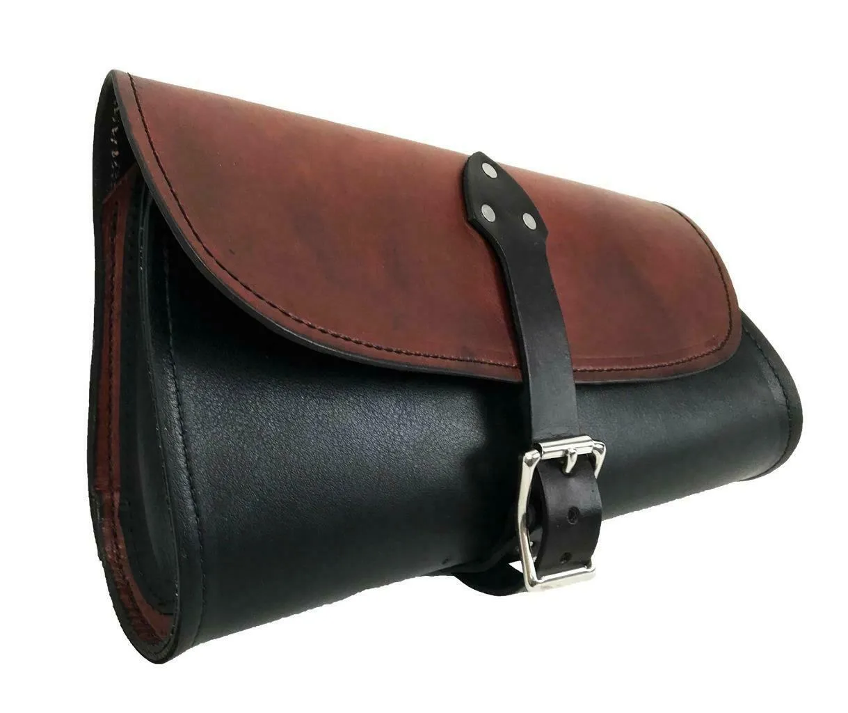 2015-2024 Indian Scout & Bobber Swing Arm Saddle Bag Black & Brown Leather MRC