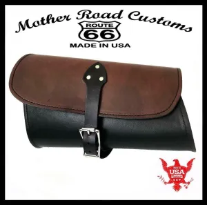 2015-2024 Indian Scout & Bobber Swing Arm Saddle Bag Black & Brown Leather MRC