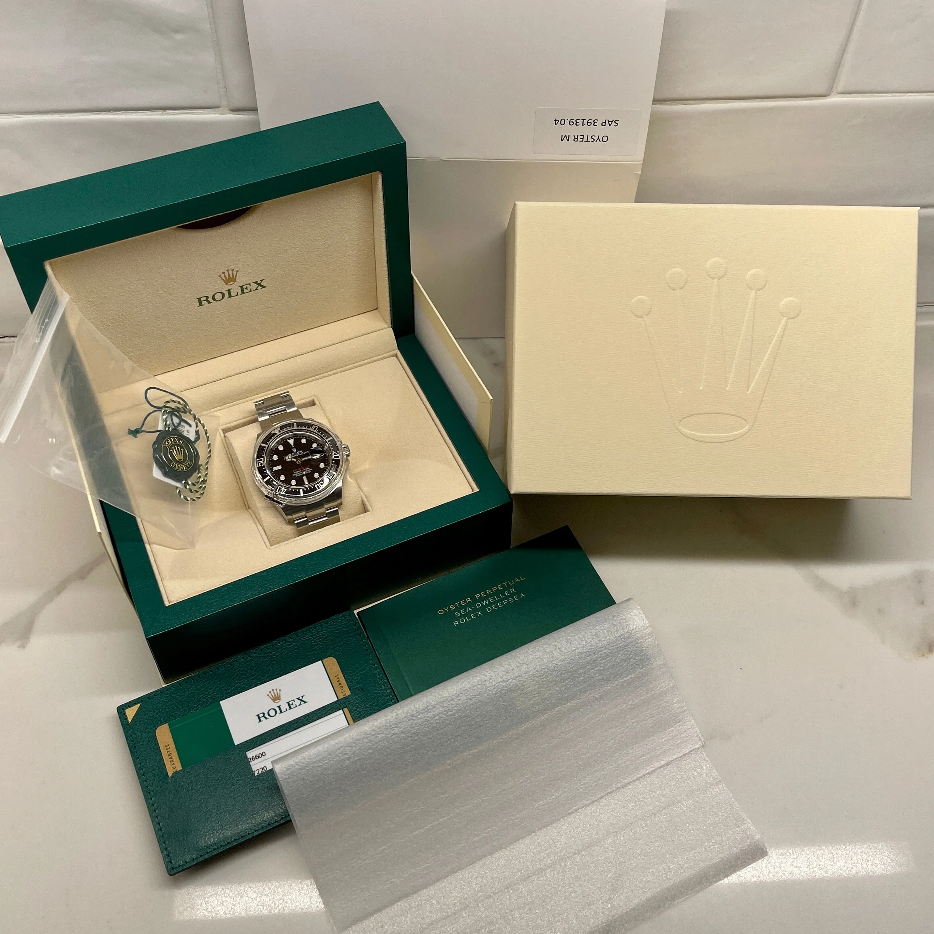 2018 Rolex Red Sea Dweller 126600 Mk 1 Stainless Steel Oyster 50th Anniversary Box Papers