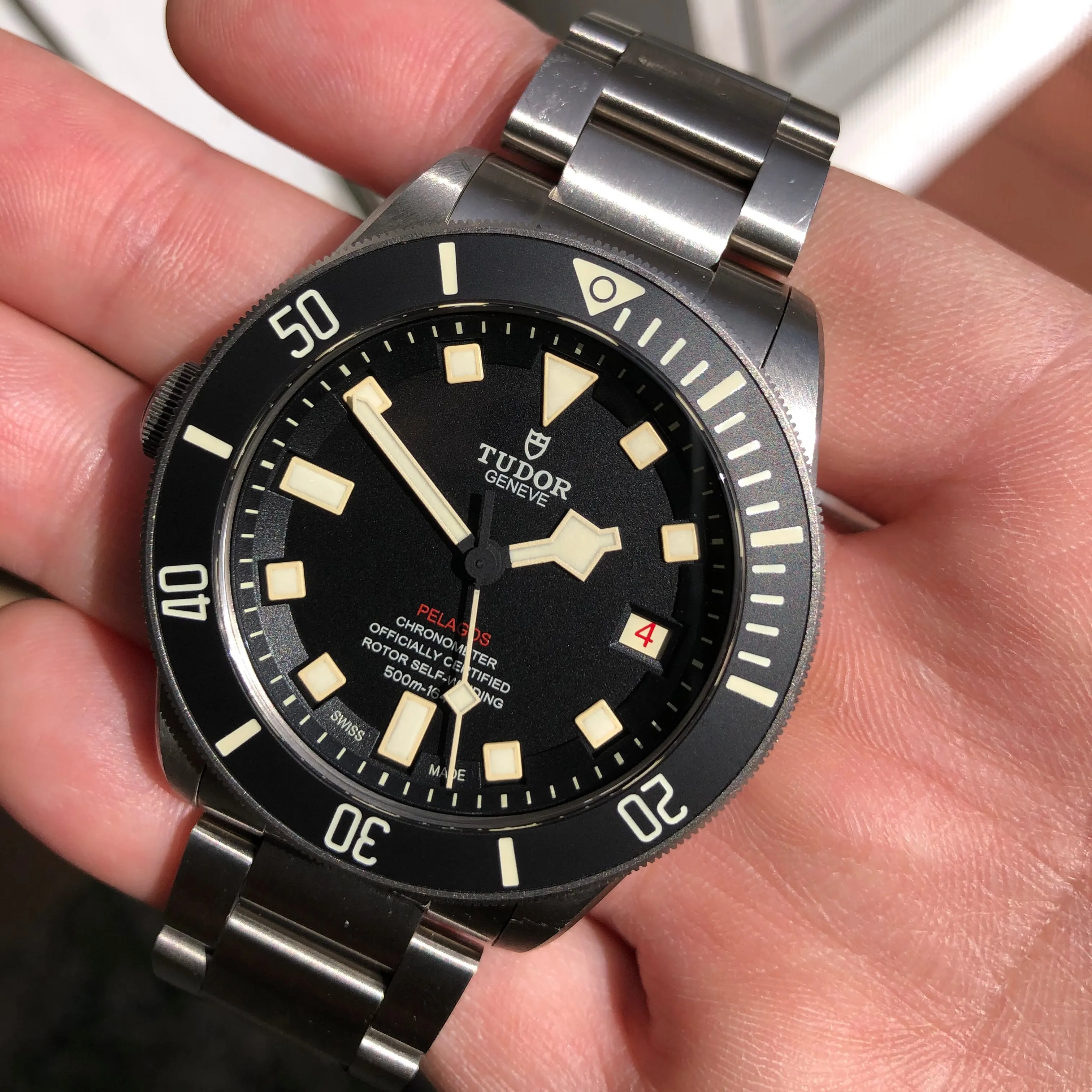 2018 Tudor Pelagos LHD 25610TNL Titanium Automatic 42mm Wristwatch with Box and Papers