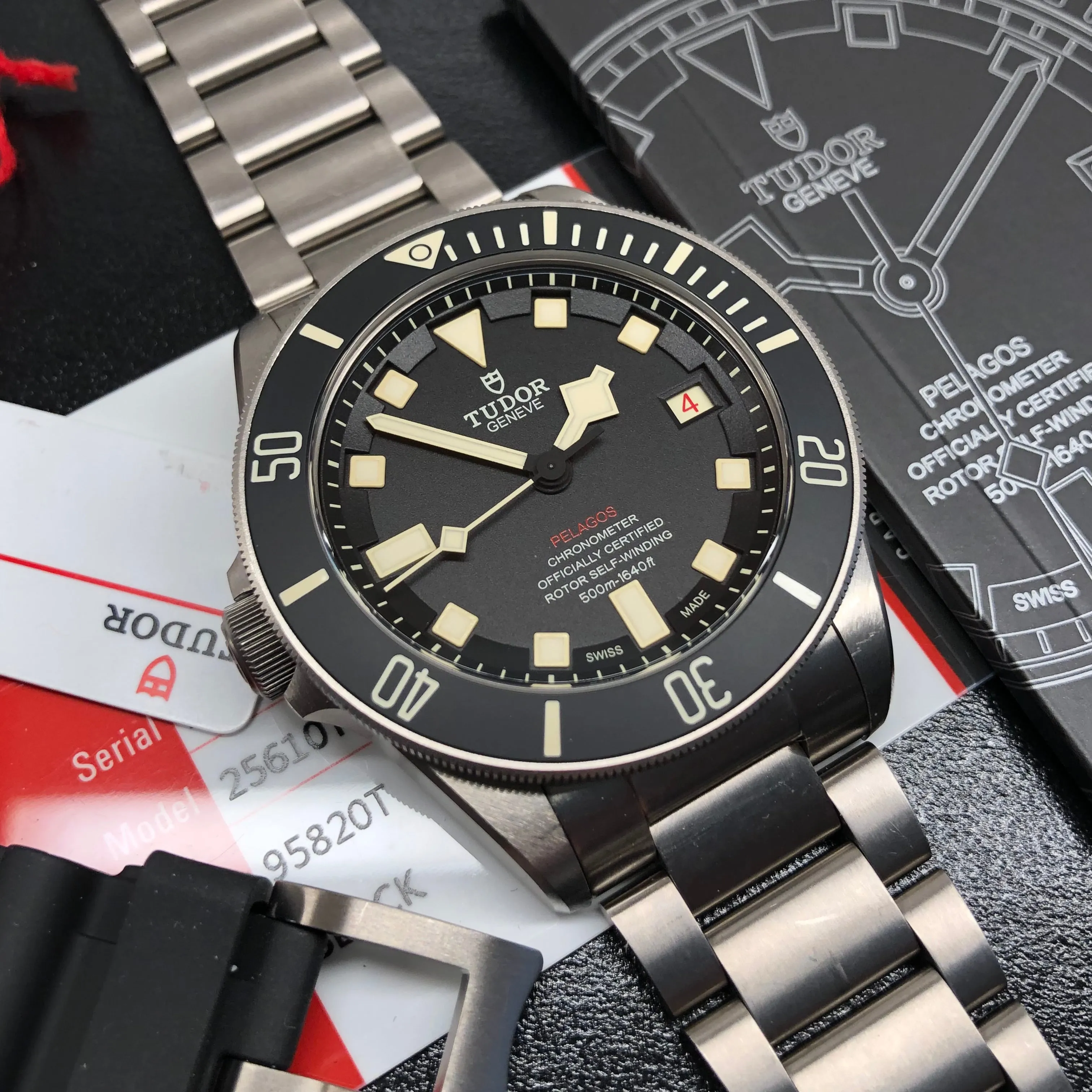 2018 Tudor Pelagos LHD 25610TNL Titanium Automatic 42mm Wristwatch with Box and Papers