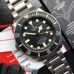 2018 Tudor Pelagos LHD 25610TNL Titanium Automatic 42mm Wristwatch with Box and Papers