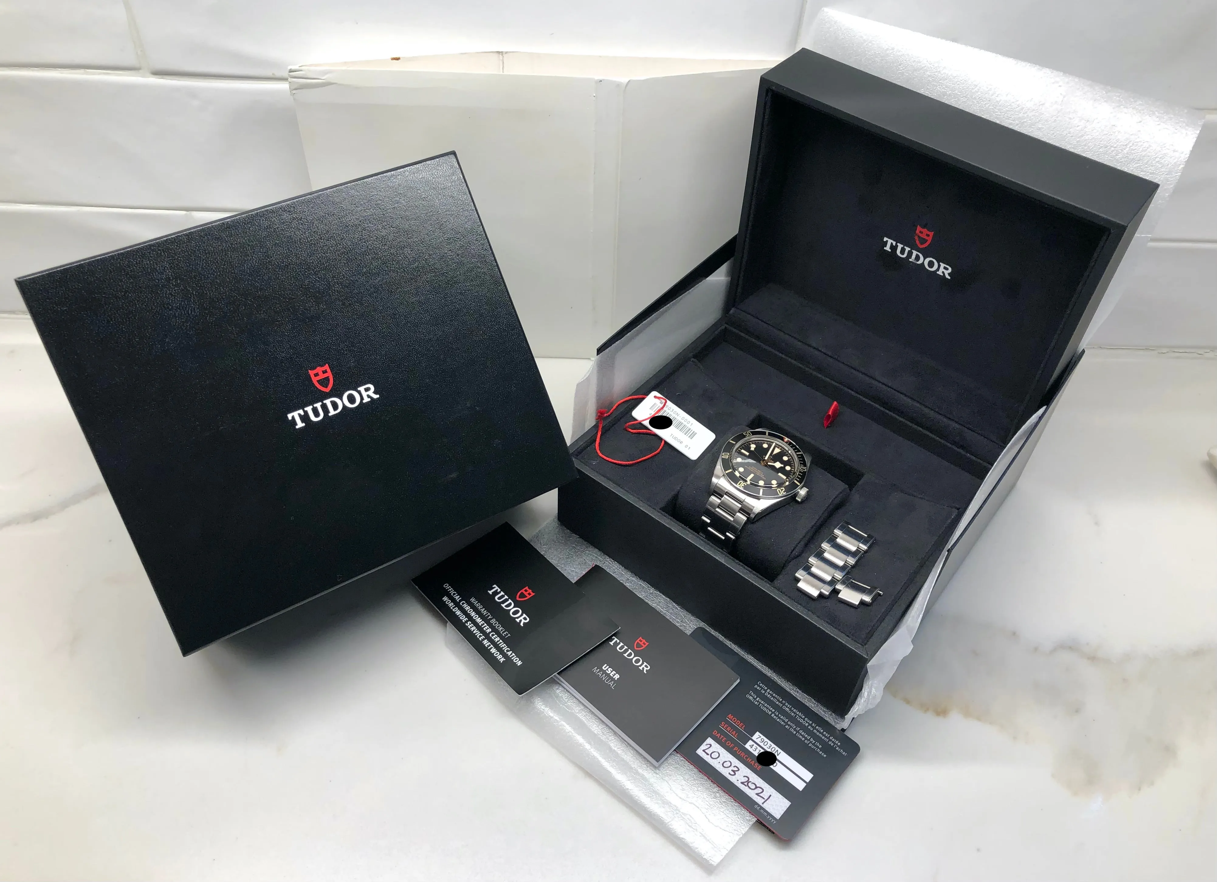 2021 Tudor Black Bay Fifty Eight 79030N Stainless Steel Wristwatch with Box Papers