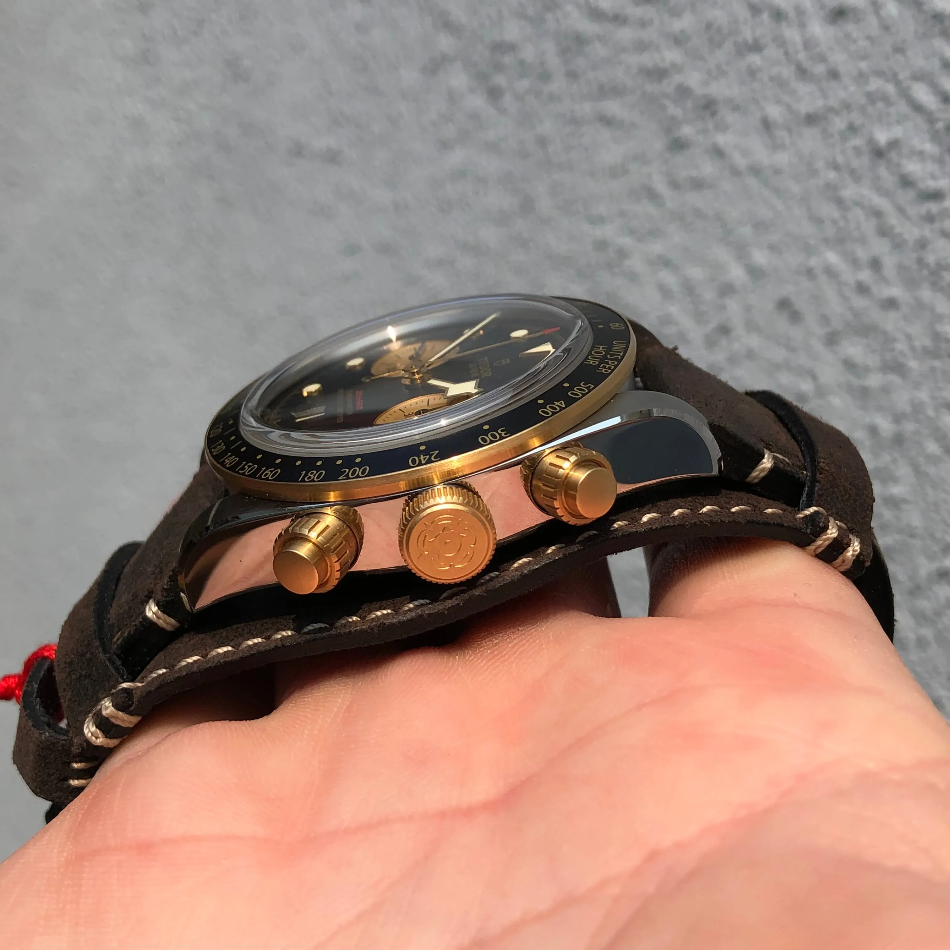 2021 Tudor Heritage Black Bay 79363N Black Two Tone Chronograph Automatic Wristwatch Box Papers