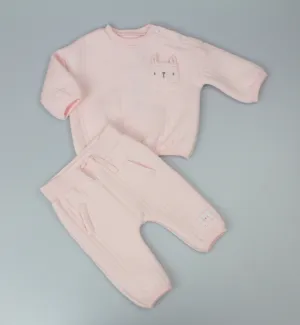 2pc Quilted Jogging Suit Set - Pink (0-9M) (PK6) H13521