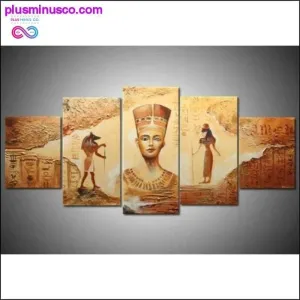 5 Piece Canvas Art Egyptian Oil Painting