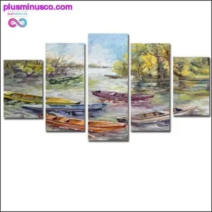 5 Piece Canvas Painting Monet Style Wall Art Picture Oil