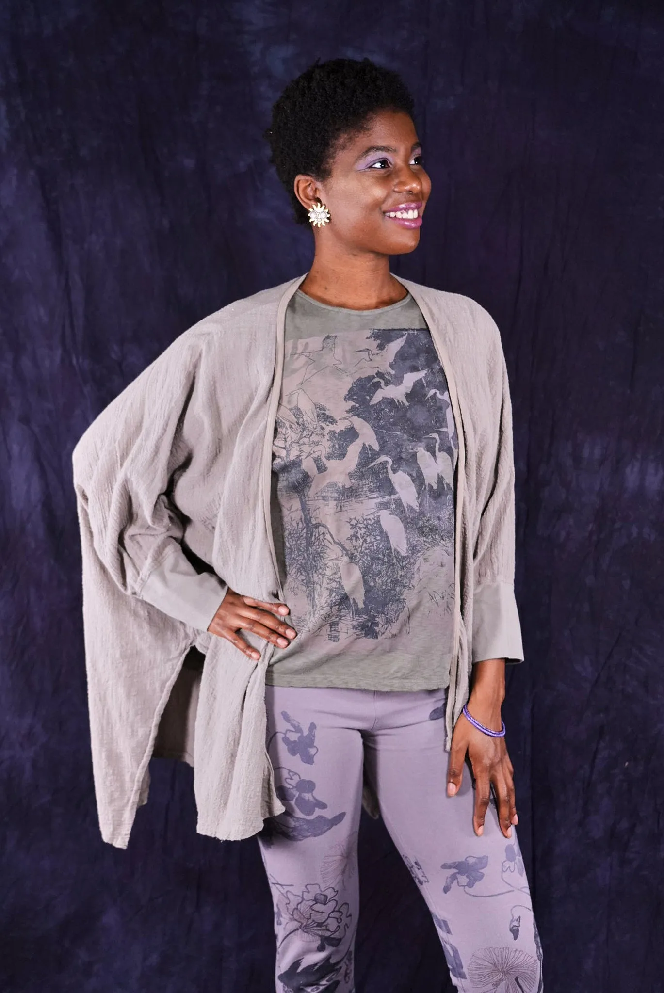 5234 Textured Cardi Moon Rock