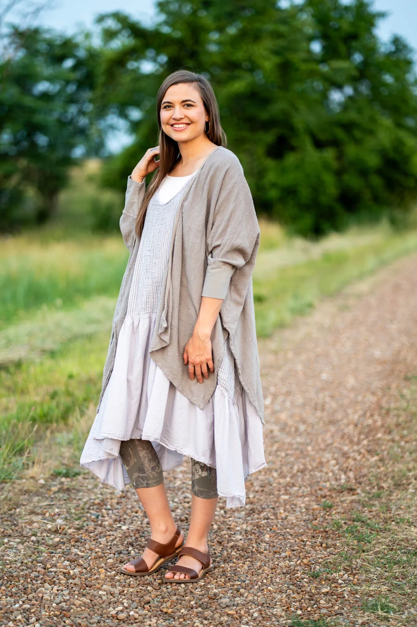 5234 Textured Cardi Moon Rock
